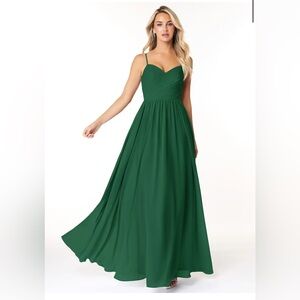 Azazie Green Maxi Dress